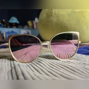 ⭐️SHES Chic Gold and Pink Rectangular Sunglasses⭐️